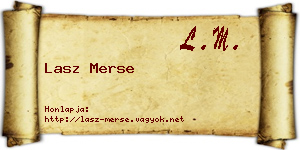 Lasz Merse névjegykártya